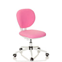 Kinderdrehstuhl KID VIVO in Pink mit weißem Fußkreuz und Rollen von hjh OFFICE