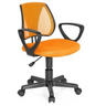Kinderdrehstuhl KIDDY CD in Orange mit Netzrückenlehne und schwarzen Armlehnen von hjh OFFICE
