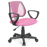 Rosa Kinderdrehstuhl KIDDY CD mit Netzrückenlehne und schwarzen Armlehnen von hjh OFFICE
