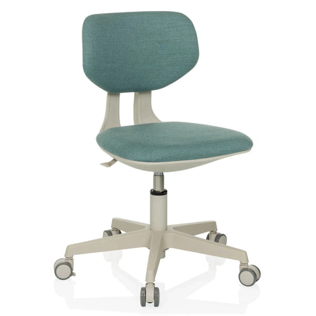 Blauer Kinderdrehstuhl KIDDY CLASSIC mit hellem Gestell und Rollen von hjh OFFICE