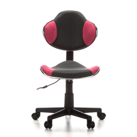 Grauer Kinderdrehstuhl KIDDY GTI-2 mit pinken Akzenten und Netzbezug von hjh OFFICE