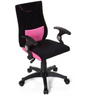 Kinderdrehstuhl KIDDY PRO AL in Schwarz-Pink mit Armlehnen und Rollen von hjh OFFICE