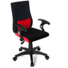 Kinderdrehstuhl KIDDY PRO AL in Schwarz und Rot mit Armlehnen und Rollenfußkreuz von hjh OFFICE