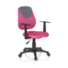 Kinderdrehstuhl KIDDY STYLE in Pink und Grau mit schwarzen Armlehnen und Rollen von hjh OFFICE