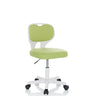 Grüner Kinderdrehstuhl KIDDY TOP W mit weißem Gestell und Rollen von hjh OFFICE
