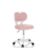 Rosa Kinderdrehstuhl KIDDY TOP W mit weißem Gestell und fünf Rollen von hjh OFFICE