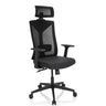 Profi-Bürostuhl KODIAK in Schwarz mit Netzrücken, Kopfstütze und Armlehnen von hjh OFFICE