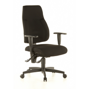 Schwarzer Profi-Bürostuhl LADY SITNESS C K2 mit Armlehnen und Rollenkreuz von Topstar