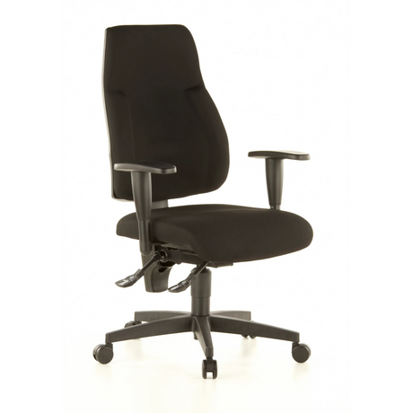 Schwarzer Profi-Bürostuhl LADY SITNESS C K2 mit Armlehnen und Rollenkreuz von Topstar