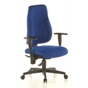 Profi-Bürostuhl LADY SITNESS C K2 mit blauem Stoffbezug und schwarzen Armlehnen von Topstar