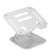 Silberne Laptopunterlage LAPTOP STAND mit Belüftungsschlitzen und verstellbarem Gestell von hjh OFFICE