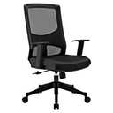 Profi-Bürostuhl LAVITA in Schwarz mit Netzrückenlehne und Armlehnen von hjh OFFICE