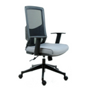 Profi-Bürostuhl LAVITA in Schwarz und Grau mit Netzrückenlehne und Armlehnen von hjh OFFICE