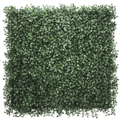 Grüne Pflanzenmatte LEAFLUXE 1 mit dichten, kleinen Blättern in quadratischer Form von hjh LIVING