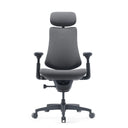 High-End-Bürostuhl LiberNovo Omni Gen in Dunkelgrau mit Kopfstütze und Armlehnen von Libernovo