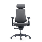 High-End-Bürostuhl LiberNovo Omni Gen in Dunkelgrau mit Kopfstütze und Armlehnen von Libernovo