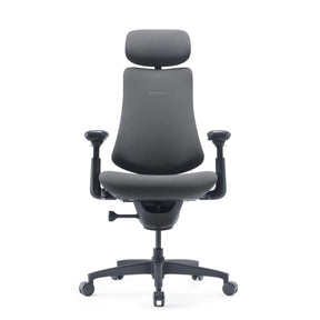 High-End-Bürostuhl LiberNovo Omni Gen in Dunkelgrau mit Kopfstütze und Armlehnen von Libernovo