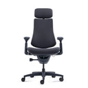 High-End-Bürostuhl LiberNovo Omni in Schwarz mit Kopfstütze und Armlehnen von Libernovo