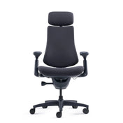 High-End-Bürostuhl LiberNovo Omni in Schwarz mit Kopfstütze und Armlehnen von Libernovo