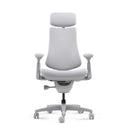 High-End-Bürostuhl LiberNovo Omni in Grau mit Kopfstütze und Armlehnen von Libernovo