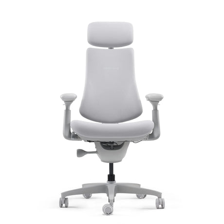 High-End-Bürostuhl LiberNovo Omni in Grau mit Kopfstütze und Armlehnen von Libernovo