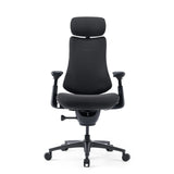 High-End-Bürostuhl LiberNovo Omni Pro in Dunkelgrau mit Kopfstütze und verstellbaren Armlehnen von Libernovo