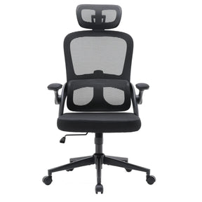 Profi-Bürostuhl MC102C-M101 in Schwarz mit Netzrückenlehne und Kopfstütze von Sihoo