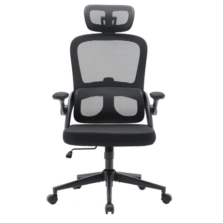 Profi-Bürostuhl MC102C-M101 in Schwarz mit Netzrückenlehne und Kopfstütze von Sihoo