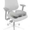 Graues Sitzkissen MEDISIT VIII mit ergonomischer Form auf einem Bürostuhl von hjh OFFICE