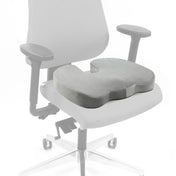 Graues Sitzkissen MEDISIT VIII mit ergonomischer Form auf einem Bürostuhl von hjh OFFICE