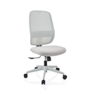 Profi-Bürostuhl Minoro W in Taupe mit Netzrückenlehne und fünf Rollen von hjh OFFICE