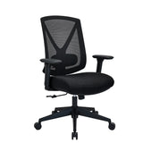 Profi-Bürostuhl Mirou in Schwarz mit Netzrückenlehne und Armlehnen von hjh OFFICE