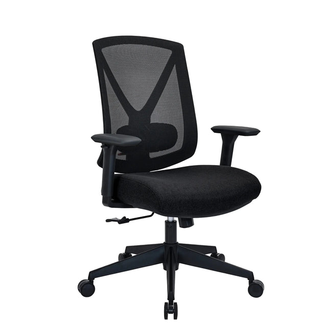 Profi-Bürostuhl Mirou in Schwarz mit Netzrückenlehne und Armlehnen von hjh OFFICE
