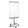 Whiteboard MULTIBOARD in Silber mit weißer Schreibfläche auf einem rollbaren Standfuß von hjh OFFICE