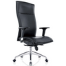 Luxus-Chefsessel MURANO 20 mit schwarzem Lederbezug und glänzendem Fußkreuz von hjh OFFICE