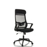 Schwarzer Homeoffice-Bürostuhl NEKEO mit Netzrückenlehne und Armlehnen von hjh OFFICE