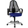 Homeoffice-Bürostuhl OPEN POINT  P SOMO AL.B2(B) mit blauem Sitzpolster, schwarzer Netzlehne und Fußkreuz von Topstar