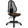 Home-Office-Bürostuhl Open Point SY mit dunkelbraunem Sitz und schwarzem Netzrücken von Topstar
