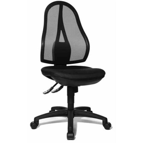 Homeoffice-Bürostuhl Open Point SY in Schwarz mit Netzrückenlehne und Rollen von Topstar