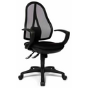 Profi-Bürostuhl Open Point SY Q3 in Schwarz mit Netzrückenlehne und Armlehnen von Topstar