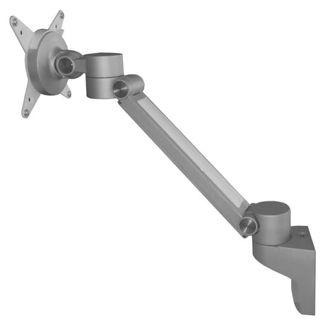 Silberner Bildschirmhalter ORGPF mit flexiblem Gelenkarm von hjh OFFICE PRO
