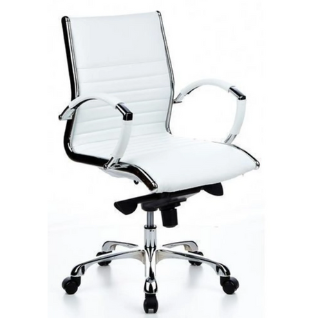 Profi-Chefsessel PARMA 10 in Cremeweiß mit glänzenden Chrom-Armlehnen und Fußkreuz von hjh OFFICE