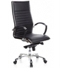 Profi-Chefsessel PARMA 20 mit schwarzem Kunstlederbezug und glänzenden Chromelementen von hjh OFFICE