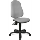 Homeoffice-Bürostuhl POINT 60 mit grauem Stoffbezug und schwarzem Fußkreuz auf Rollen von Topstar