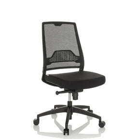 Profi-Bürostuhl PORTO ECO I in Schwarz mit Netzrückenlehne und gepolsterter Sitzfläche von hjh OFFICE