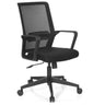 Schwarzer Homeoffice-Bürostuhl PRESTON mit Netzrückenlehne und Armlehnen von hjh OFFICE