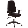 Schwarzer Profi-Bürostuhl PRO-TEC 100 mit Armlehnen und Rollenkreuz von hjh OFFICE