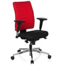 Profi-Bürostuhl PRO-TEC 350 in Schwarz-Rot mit Armlehnen und Aluminium-Fußkreuz von hjh OFFICE