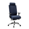 Profi-Bürostuhl PRO-TEC XXL mit blauem Stoffbezug, Kopfstütze und Armlehnen von hjh OFFICE