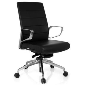 Profi-Bürostuhl PROVIDER mit schwarzem Bezug und verchromten Armlehnen von hjh OFFICE